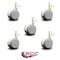 Service Caster 2.375 Inch MRI Safe Casters, 12mm Threaded Stem, Set of 5, 5PK SCC-TS02S60-TPR-GRY-M12X22-MRI-5 - alternate 4